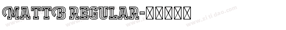 MattB regular字体转换